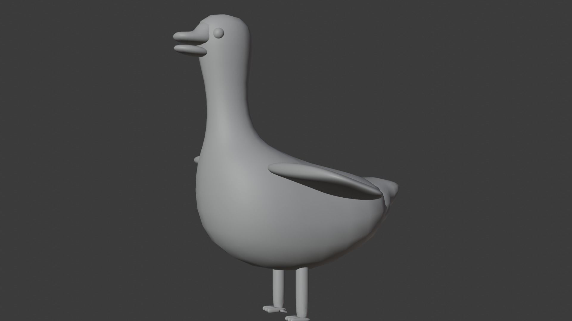 Goose Cartoon Free low-poly 3D model_9
