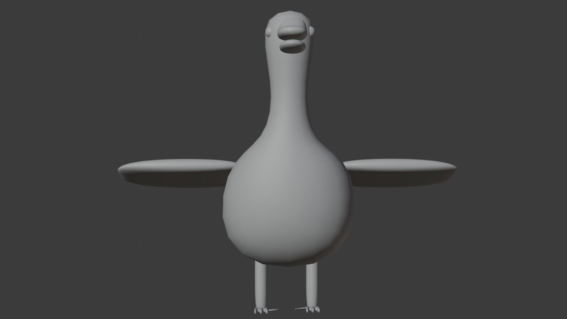 Goose Cartoon Free low-poly 3D model_13