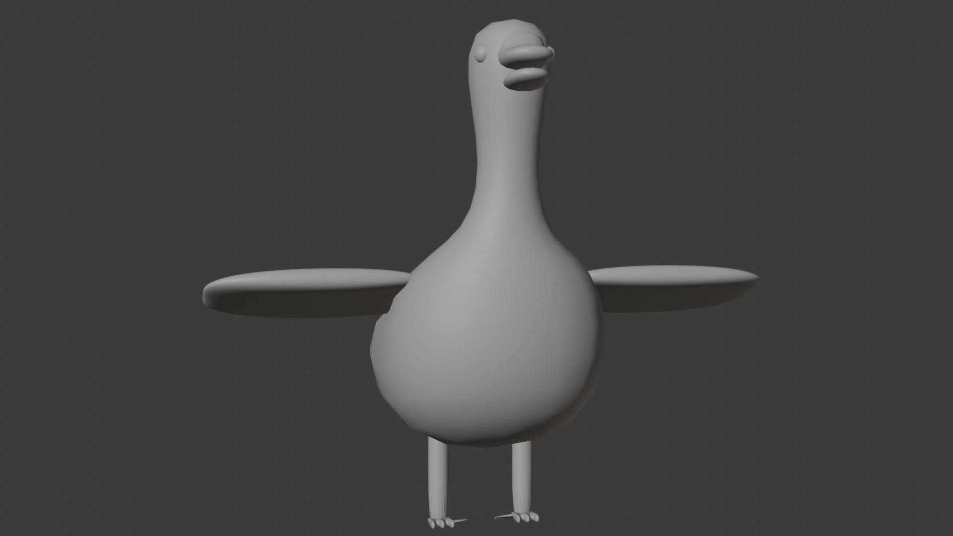 Goose Cartoon Free low-poly 3D model_14