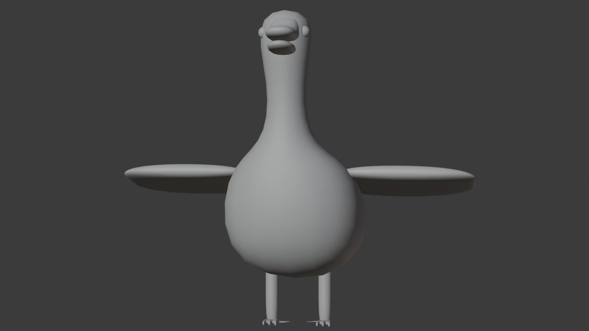 Goose Cartoon Free low-poly 3D model_12