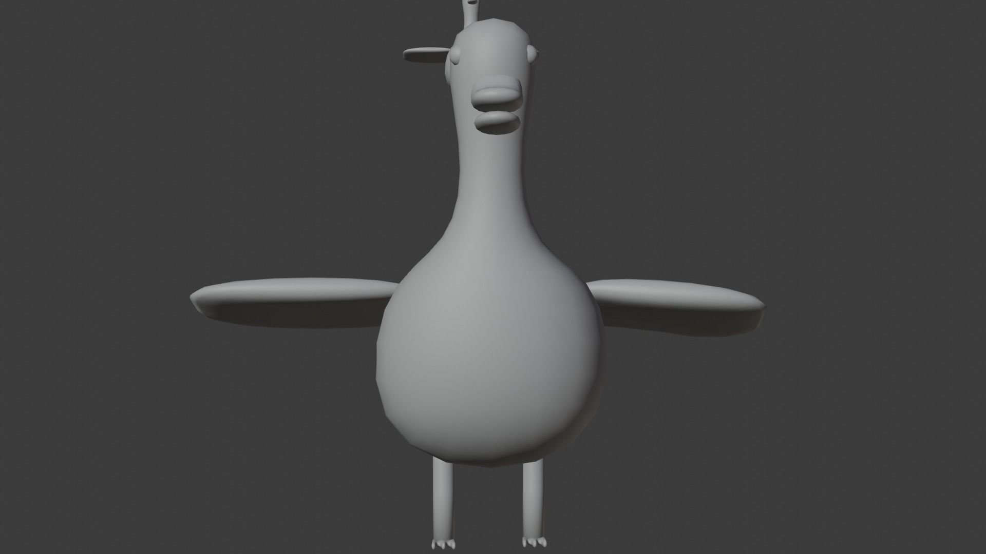 Goose Cartoon Free low-poly 3D model_17