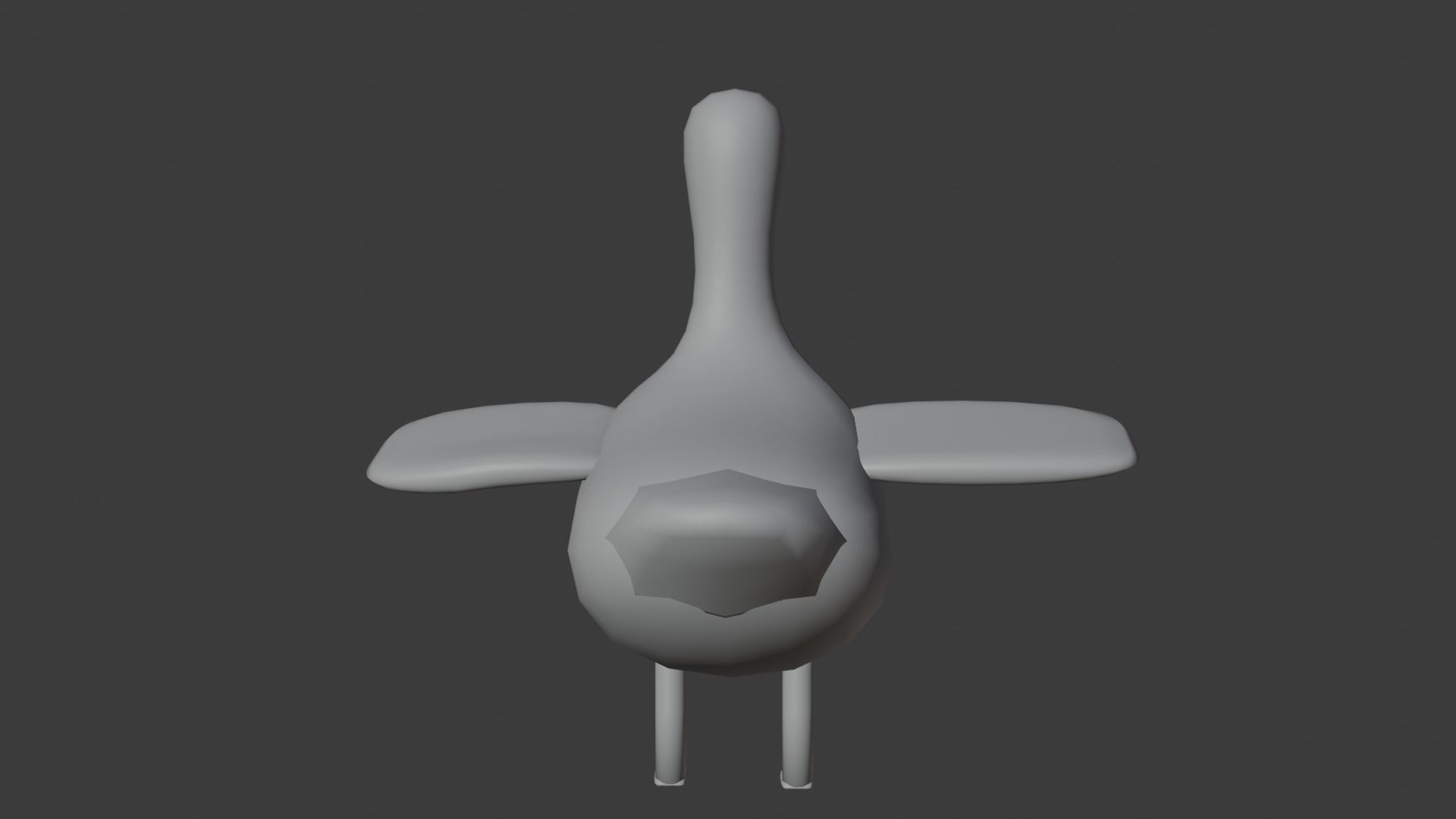 Goose Cartoon Free low-poly 3D model_16