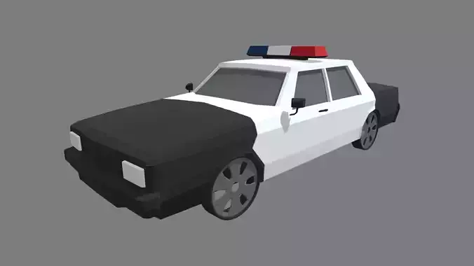 Low Poly Police Car 01