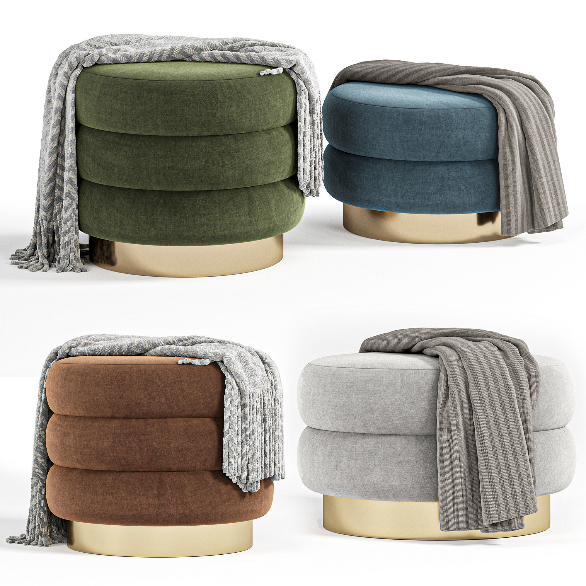 9235 CHIGNON Poufs by Vibieffe 3D model_5