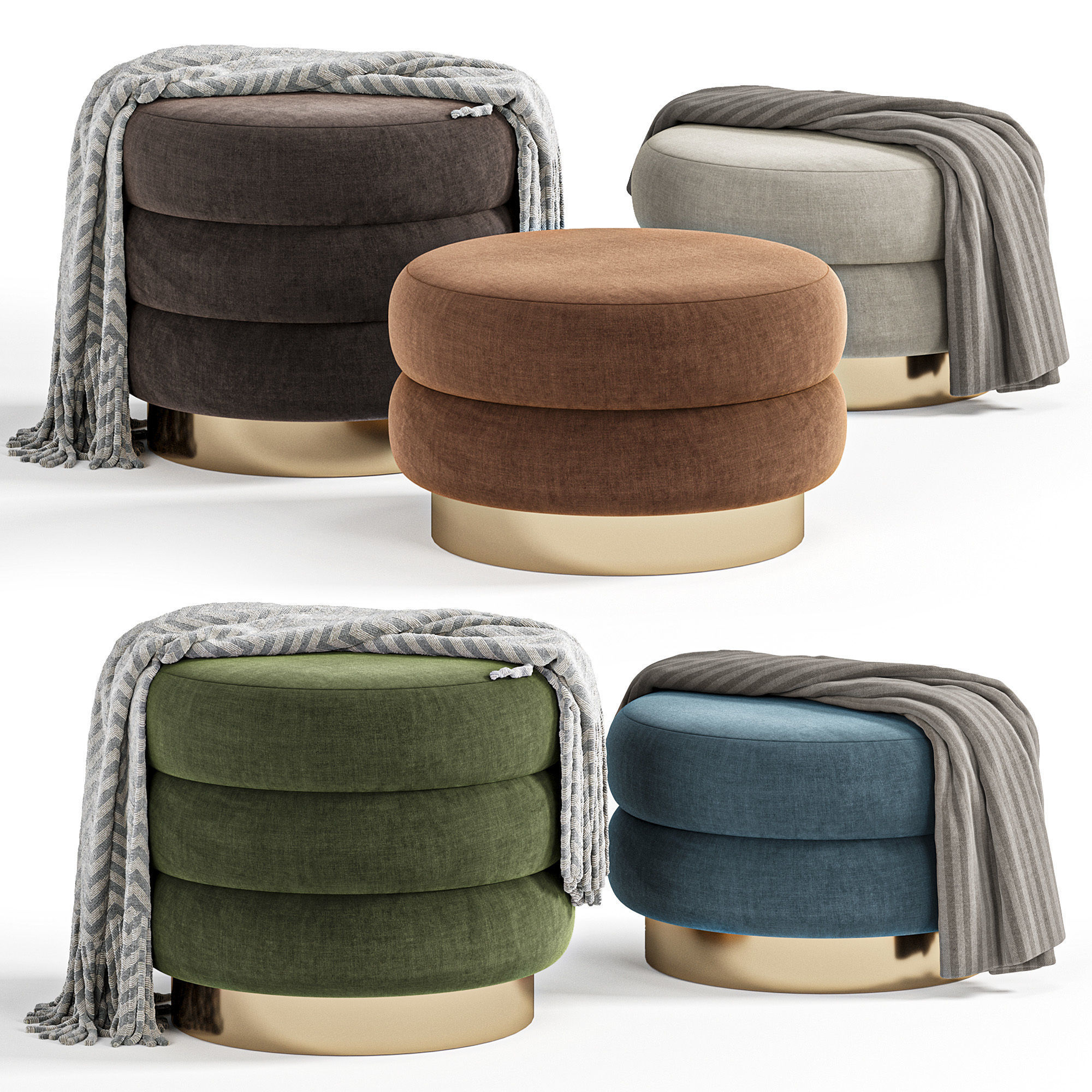 9235 CHIGNON Poufs by Vibieffe 3D model_6