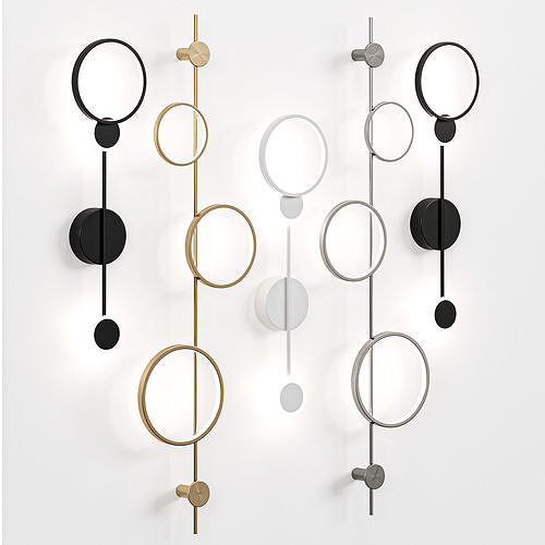 Molecular Circle wall lamp 3D model