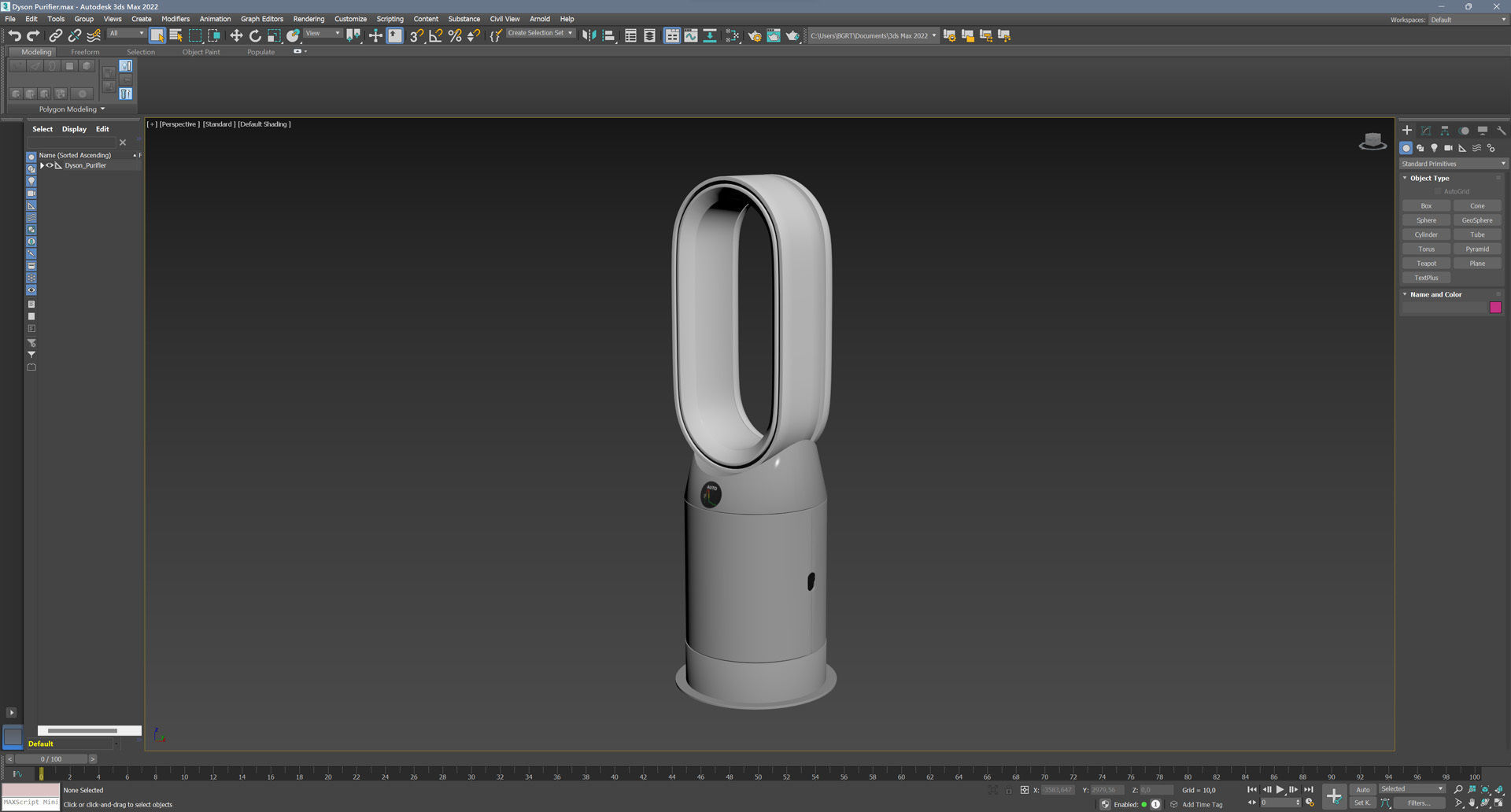Dyson Purifier Low-poly 3D model_12