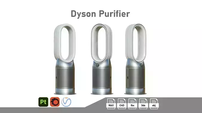 Dyson Purifier Low-poly 3D model