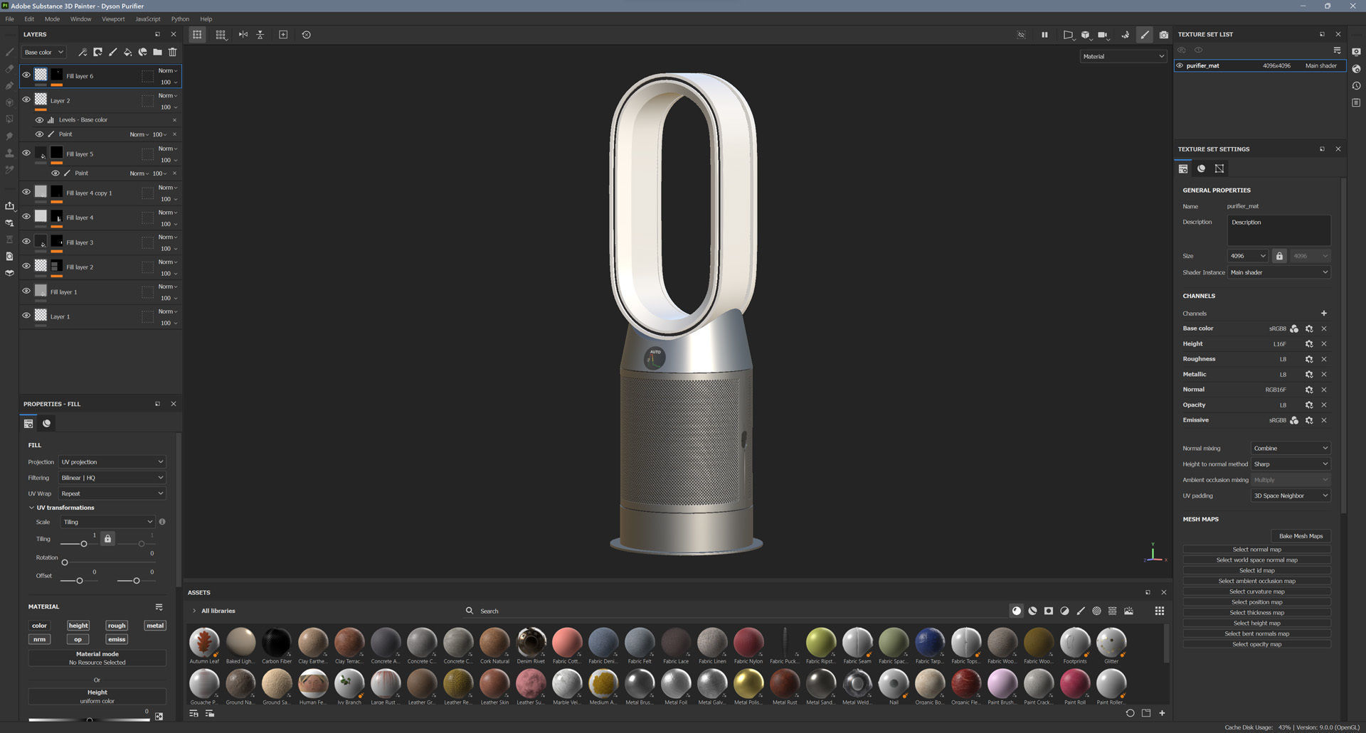 Dyson Purifier Low-poly 3D model_13
