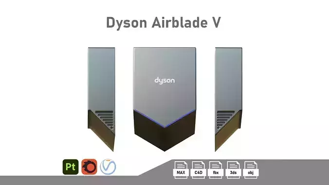 Dyson Airblade V Low-poly 3D model