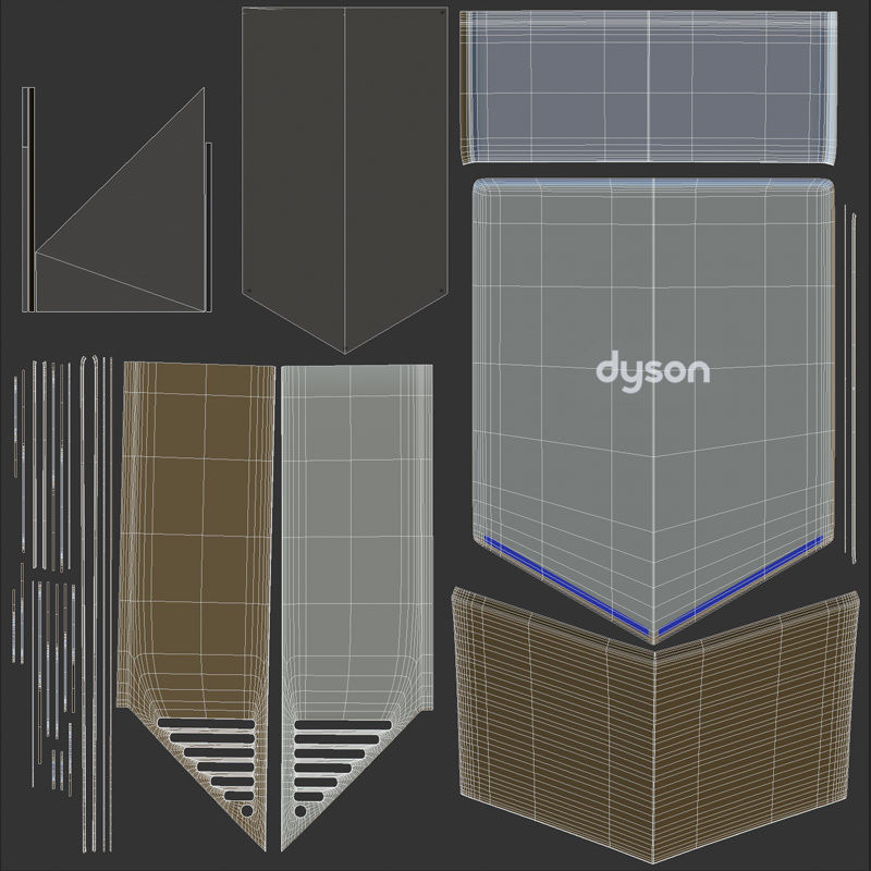 Dyson Airblade V Low-poly 3D model_15