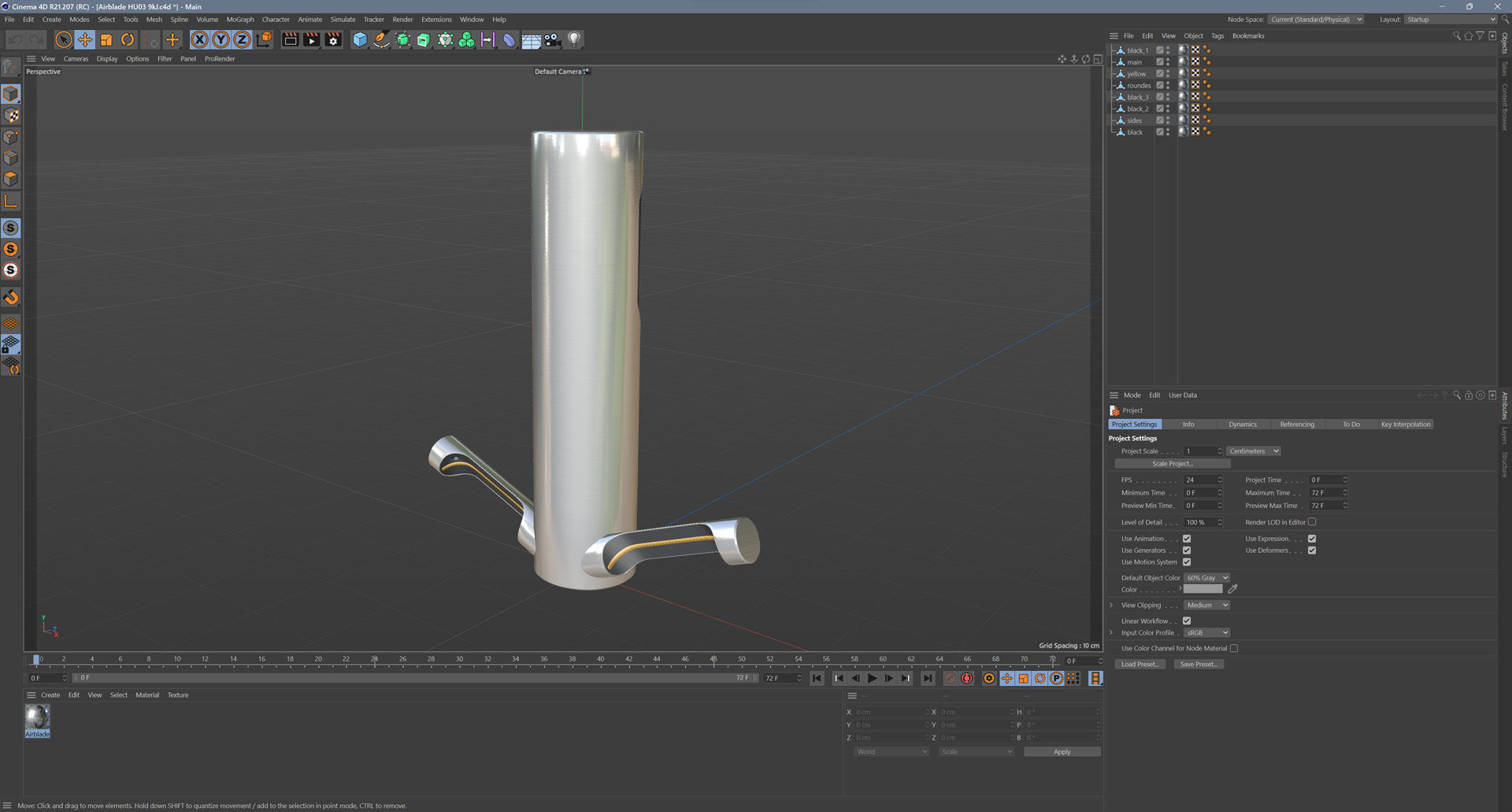 Dyson Airblade HU03 9kJ Low-poly 3D model_12
