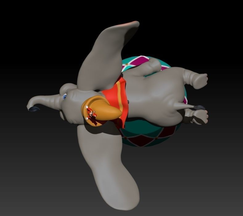 Dumbo elephant  3D print model_1