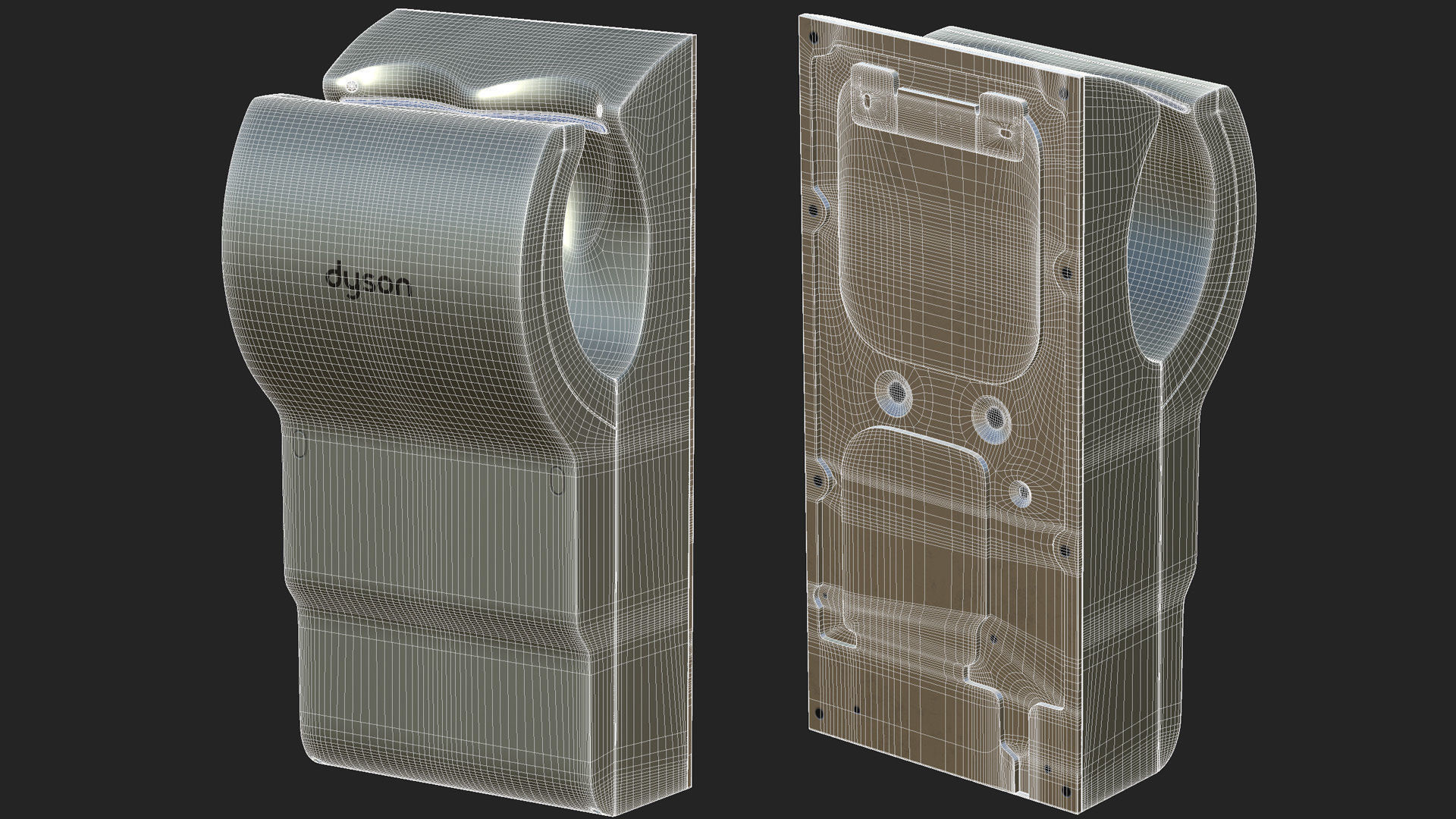 Dyson Airblade db AB14 Low-poly 3D model_17