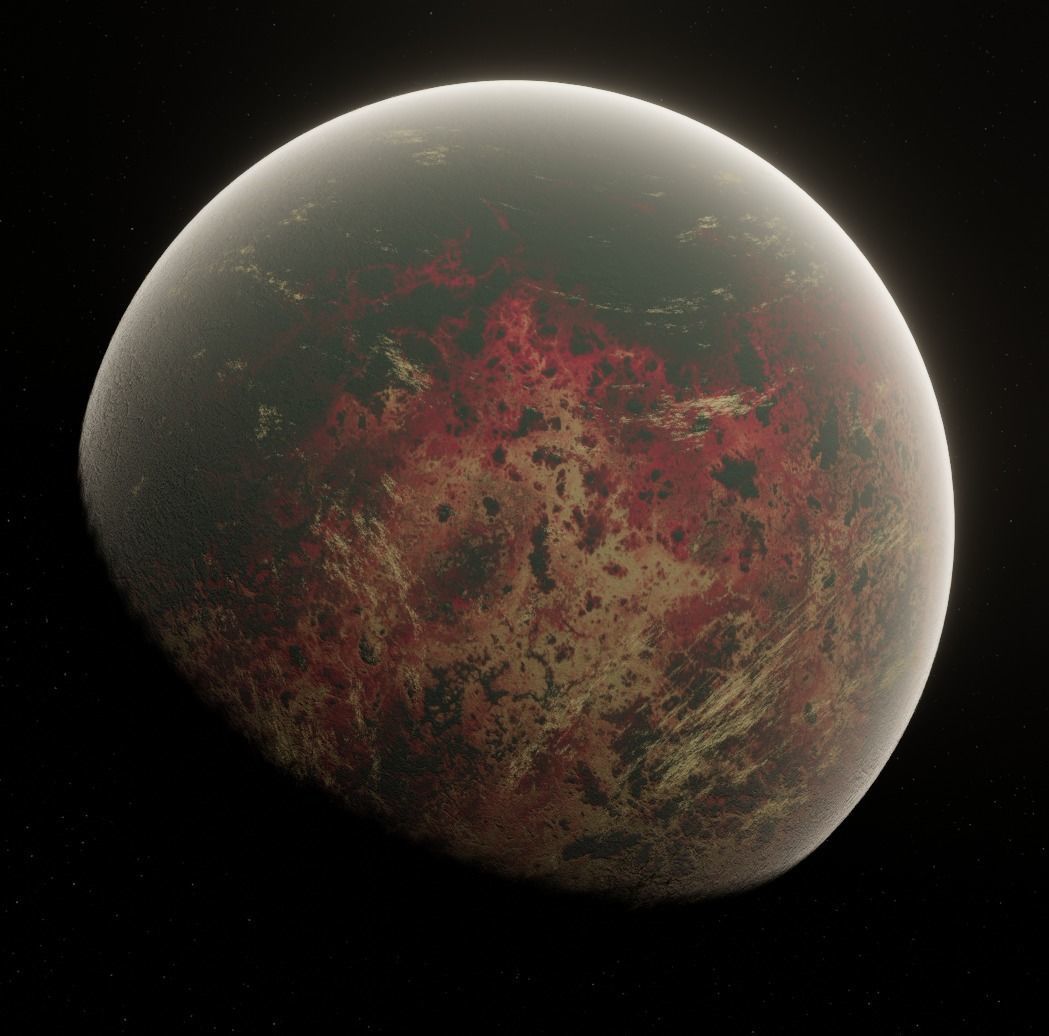 Planet Space Ready to game  Low-poly 3D model_4