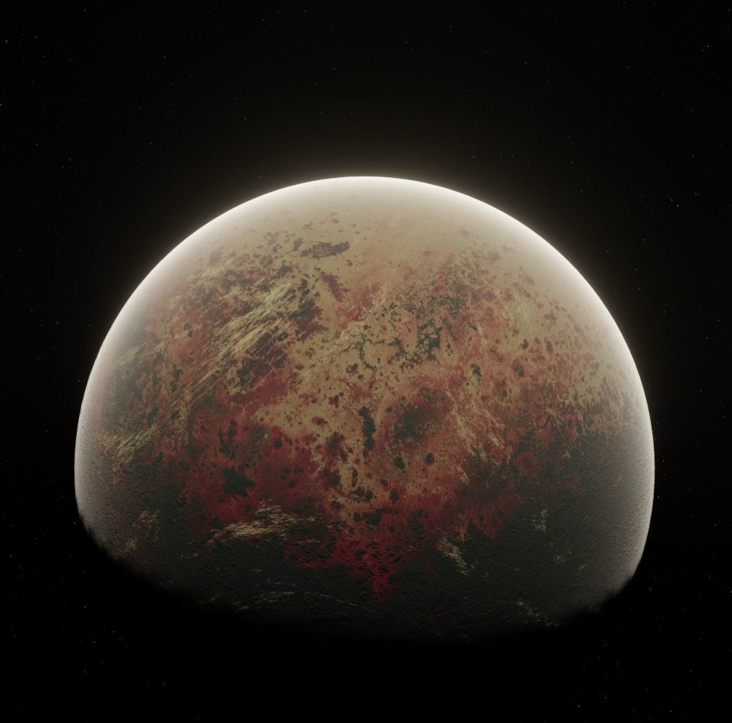 Planet Space Ready to game  Low-poly 3D model_8