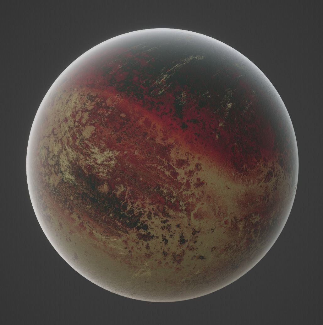 Planet Space Ready to game  Low-poly 3D model_13