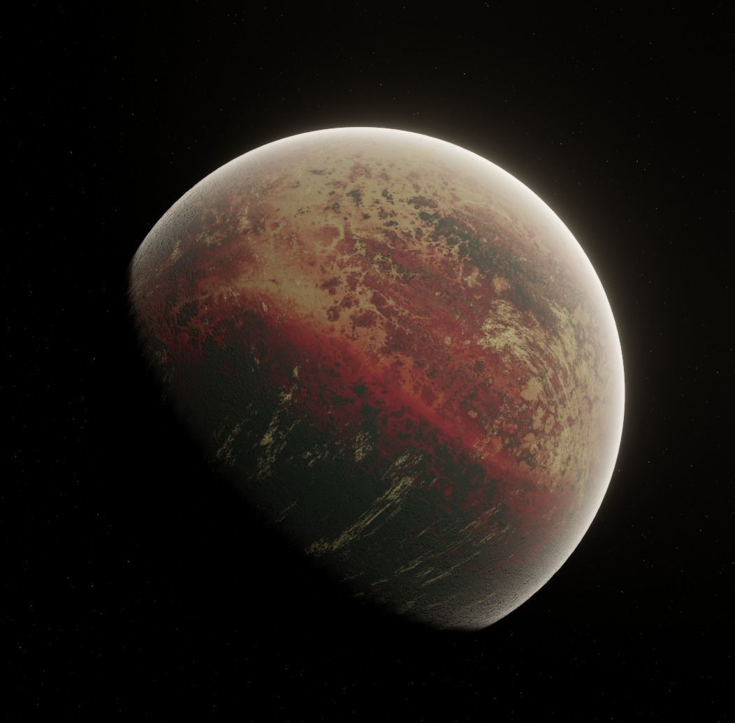 Planet Space Ready to game  Low-poly 3D model_1