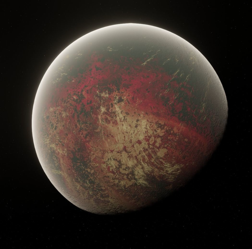 Planet Space Ready to game  Low-poly 3D model_7