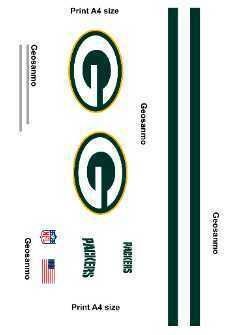 Printable High Resolution NFL Helmet Decals Pack 1  3D print model_3