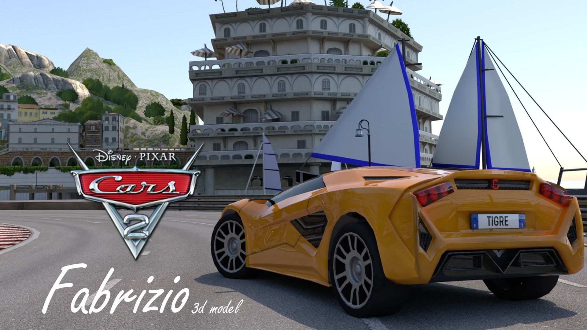 Fabrizio from Cars 2 3D model_5