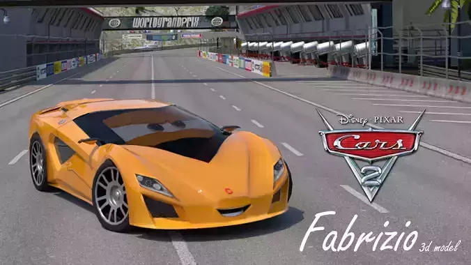 Fabrizio from Cars 2 3D model