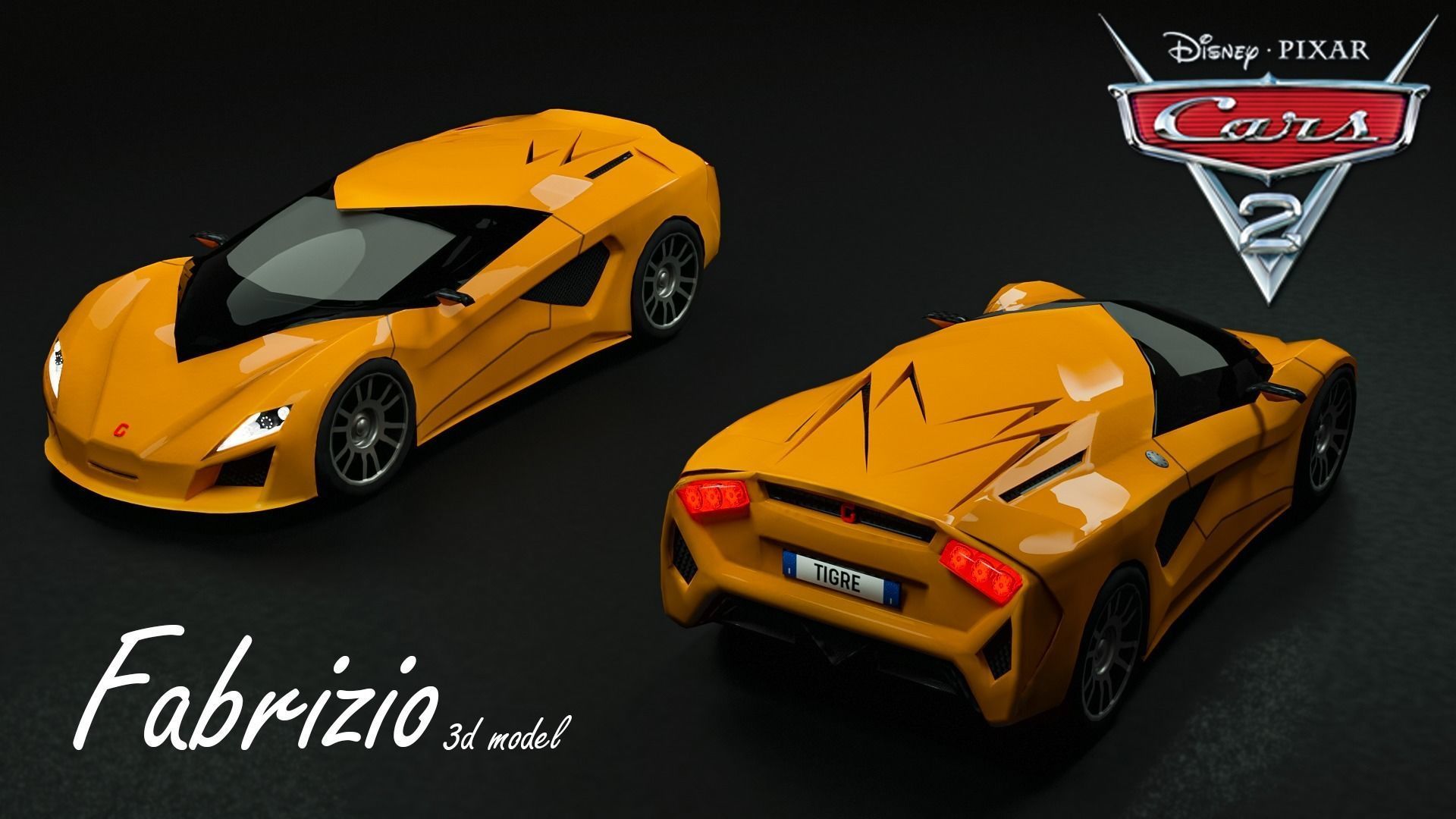 Fabrizio from Cars 2 3D model_1