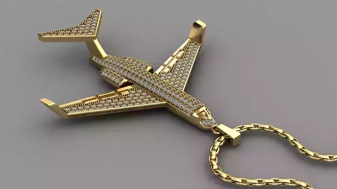 Aviation Airplane Aircraft Plane Travel Necklace Jewelry 3DM STL 3D print model