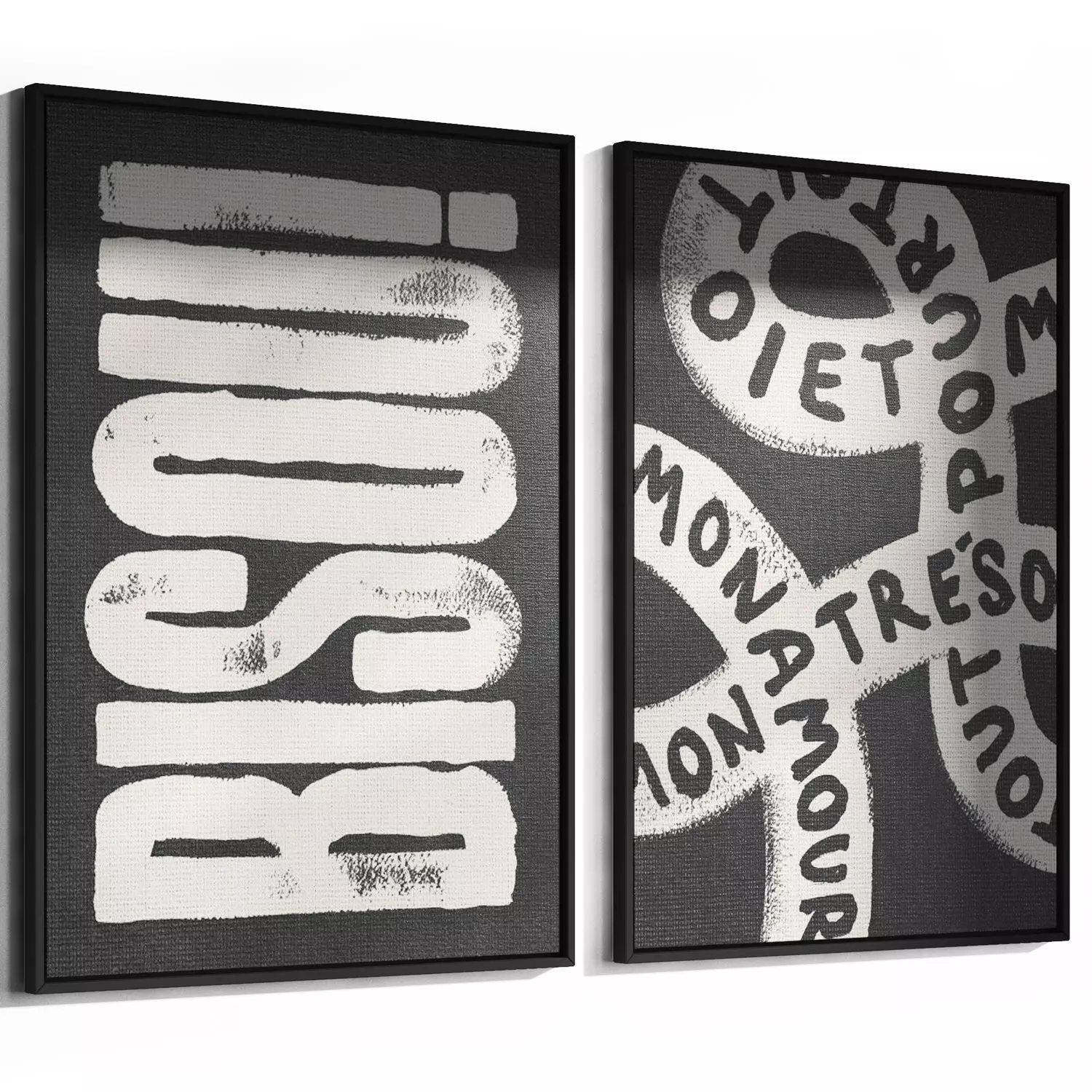 Posters Desenio BISOU and MY LOVE 3D model