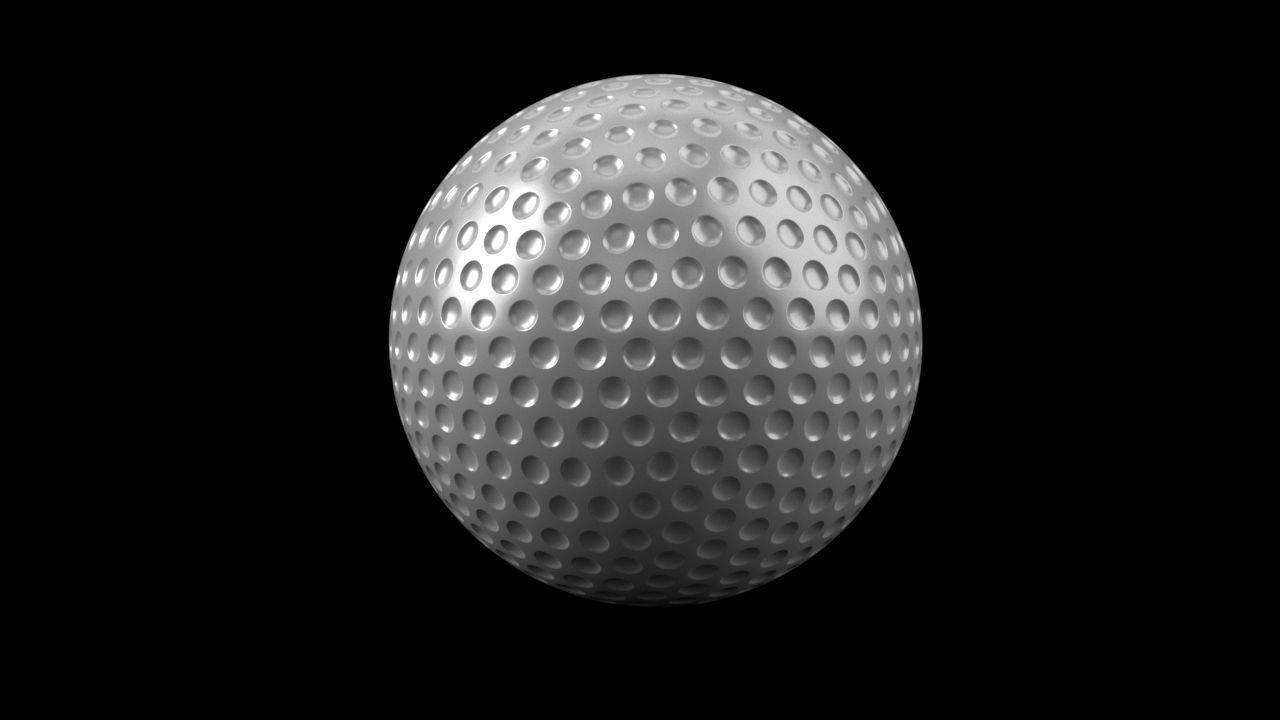 Golf ball and Tee set  3D model_2
