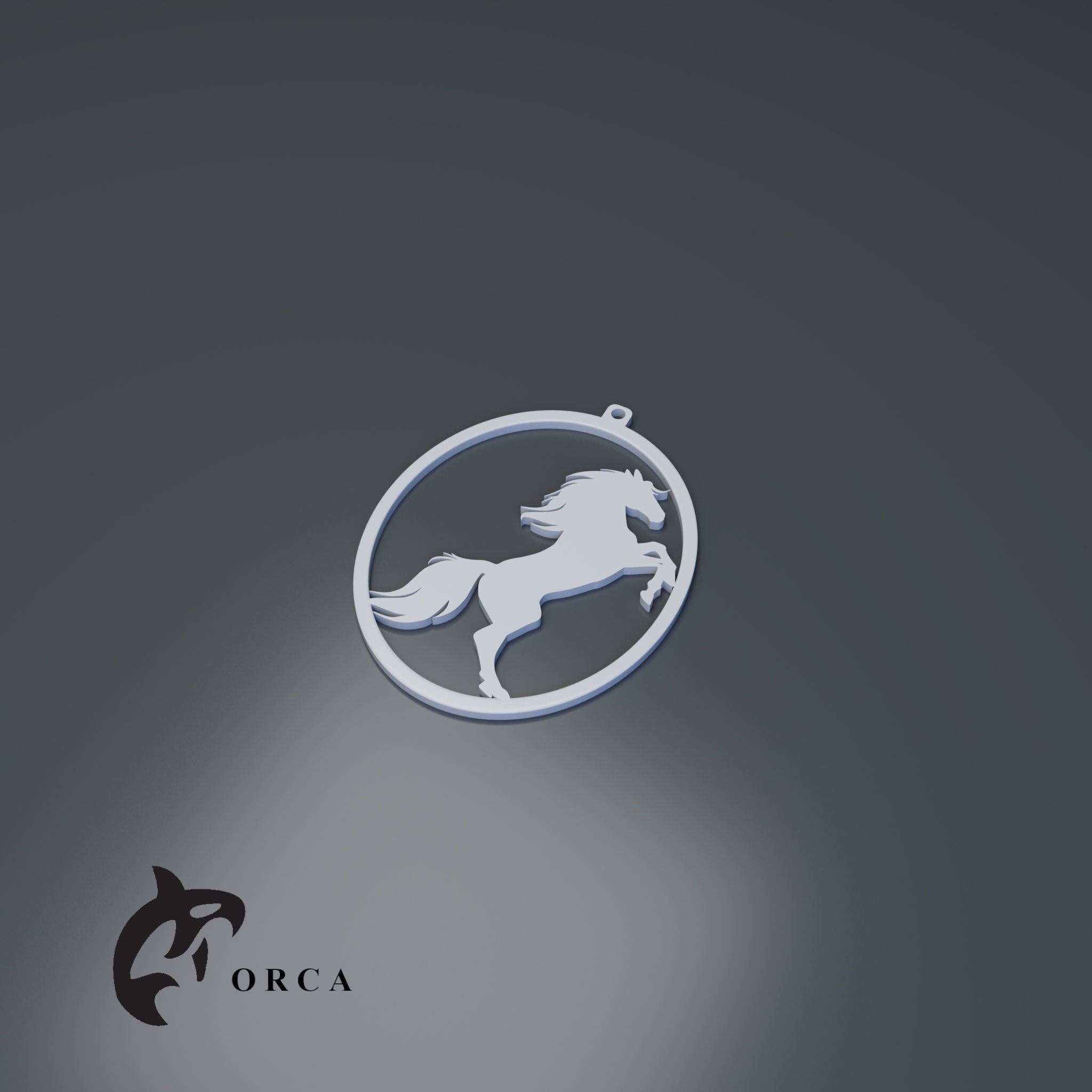 Horse KeyChain 1 3D model_2