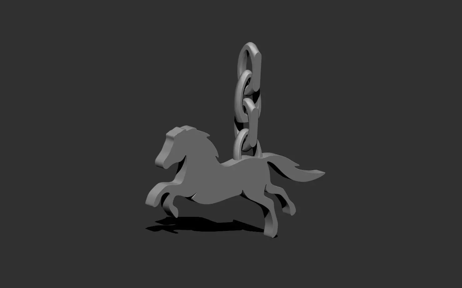 Horse KeyChain 2 3D model_0