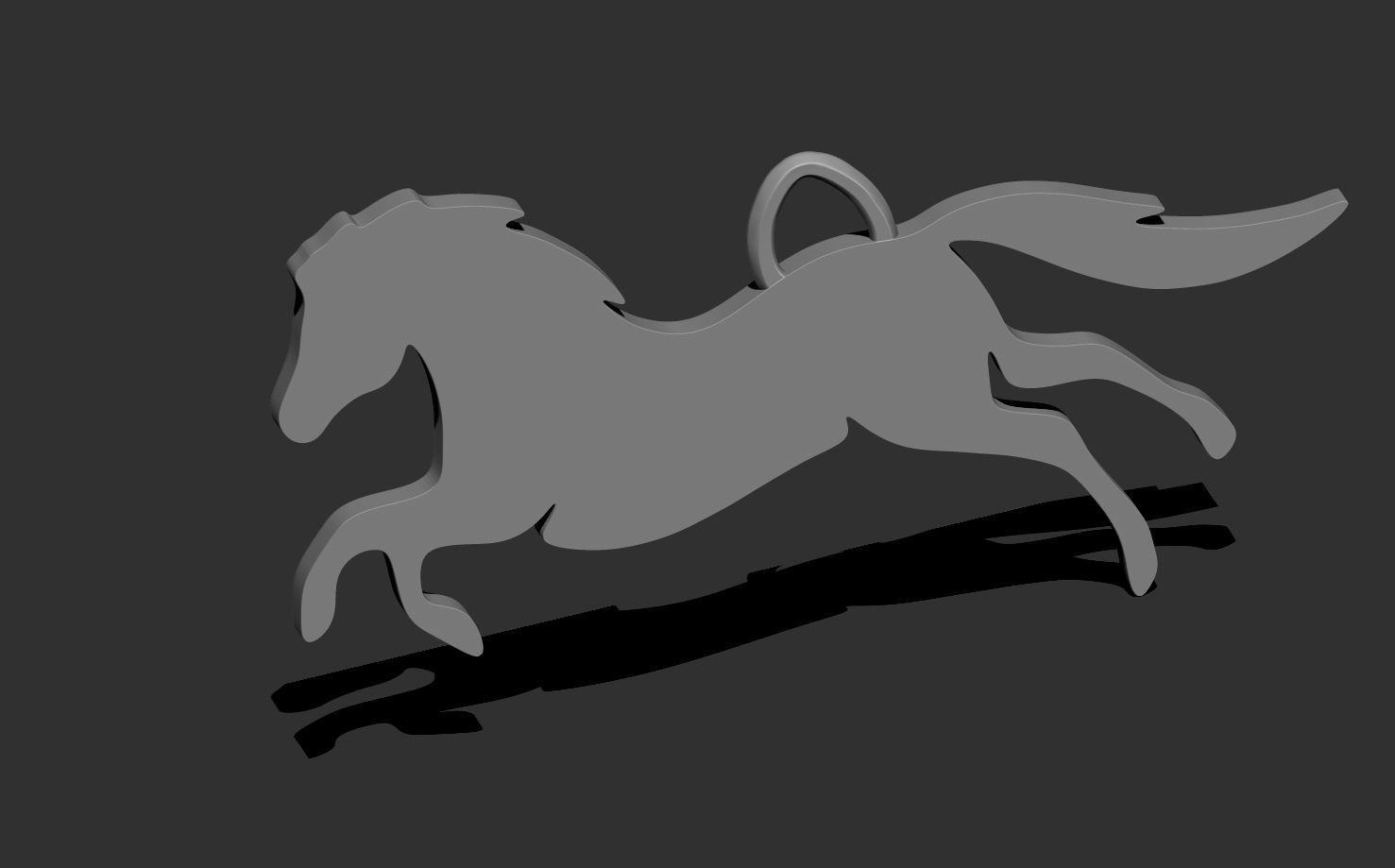 Horse KeyChain 2 3D model_4