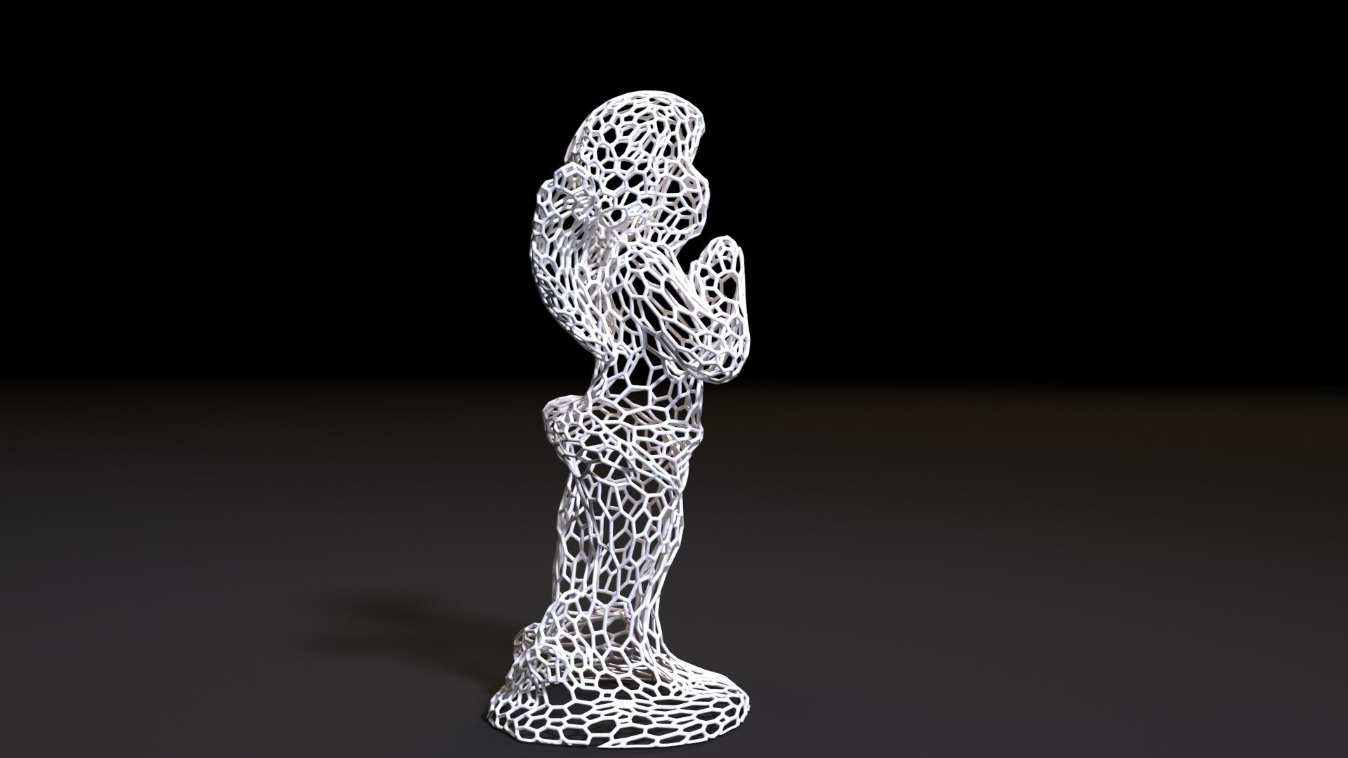 Angel statue 3D print model_6