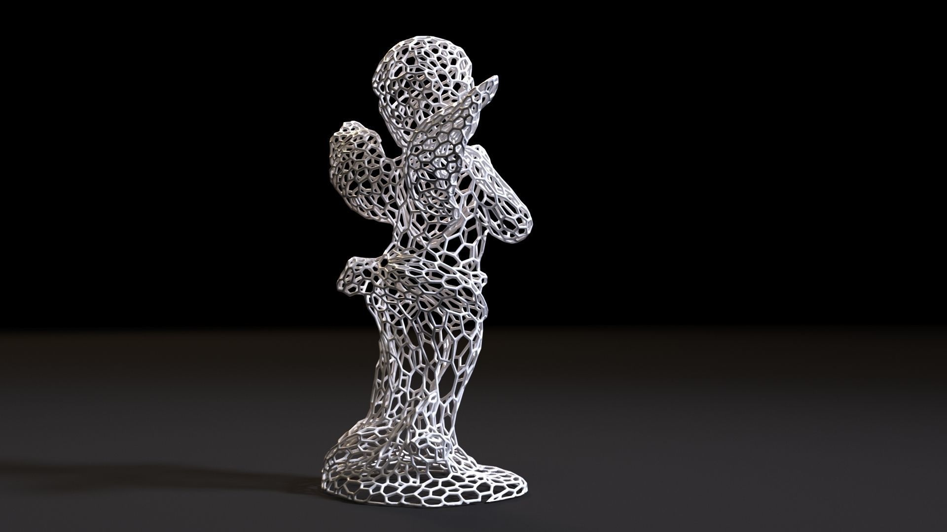 Angel statue 3D print model_5