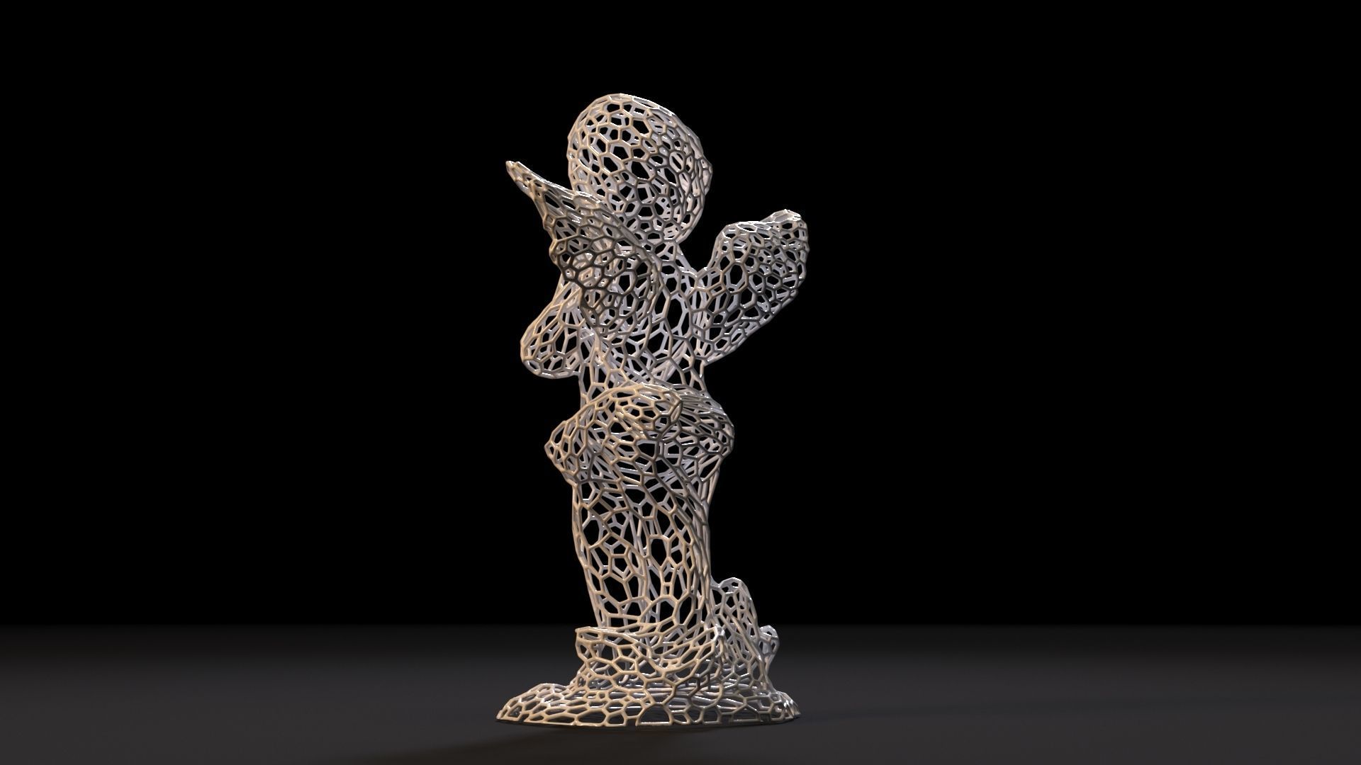 Angel statue 3D print model_3