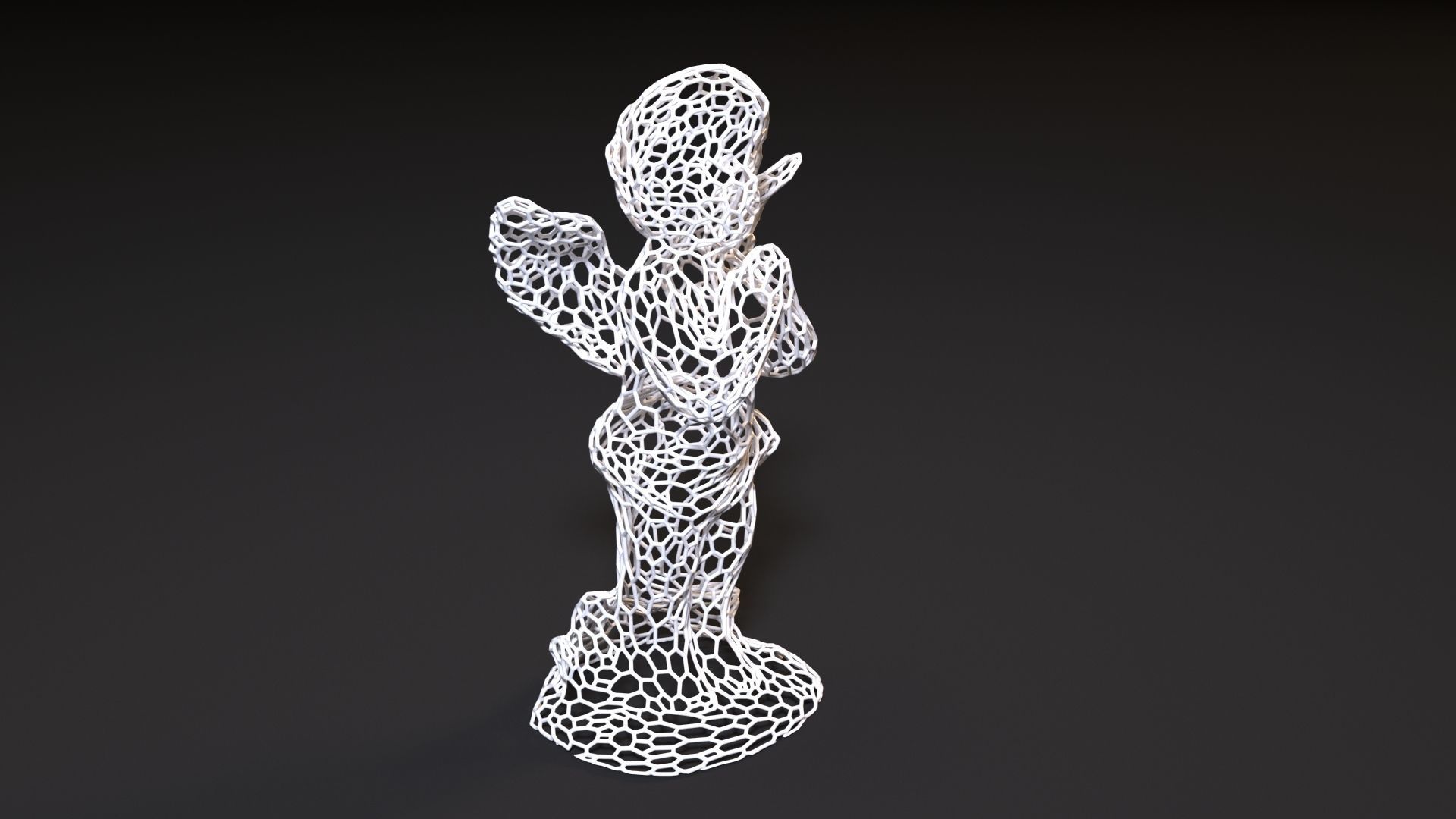 Angel statue 3D print model_7