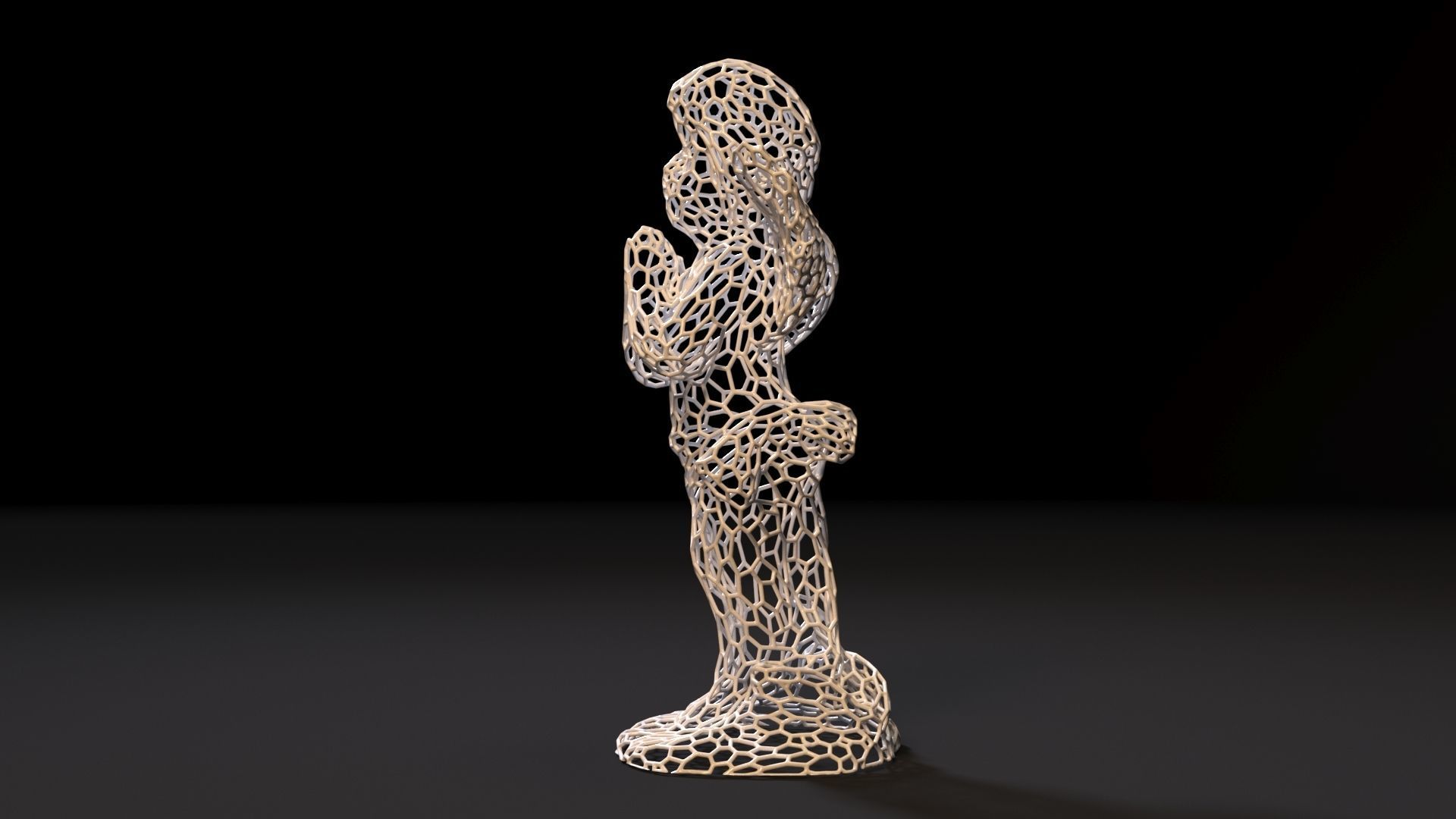 Angel statue 3D print model_2