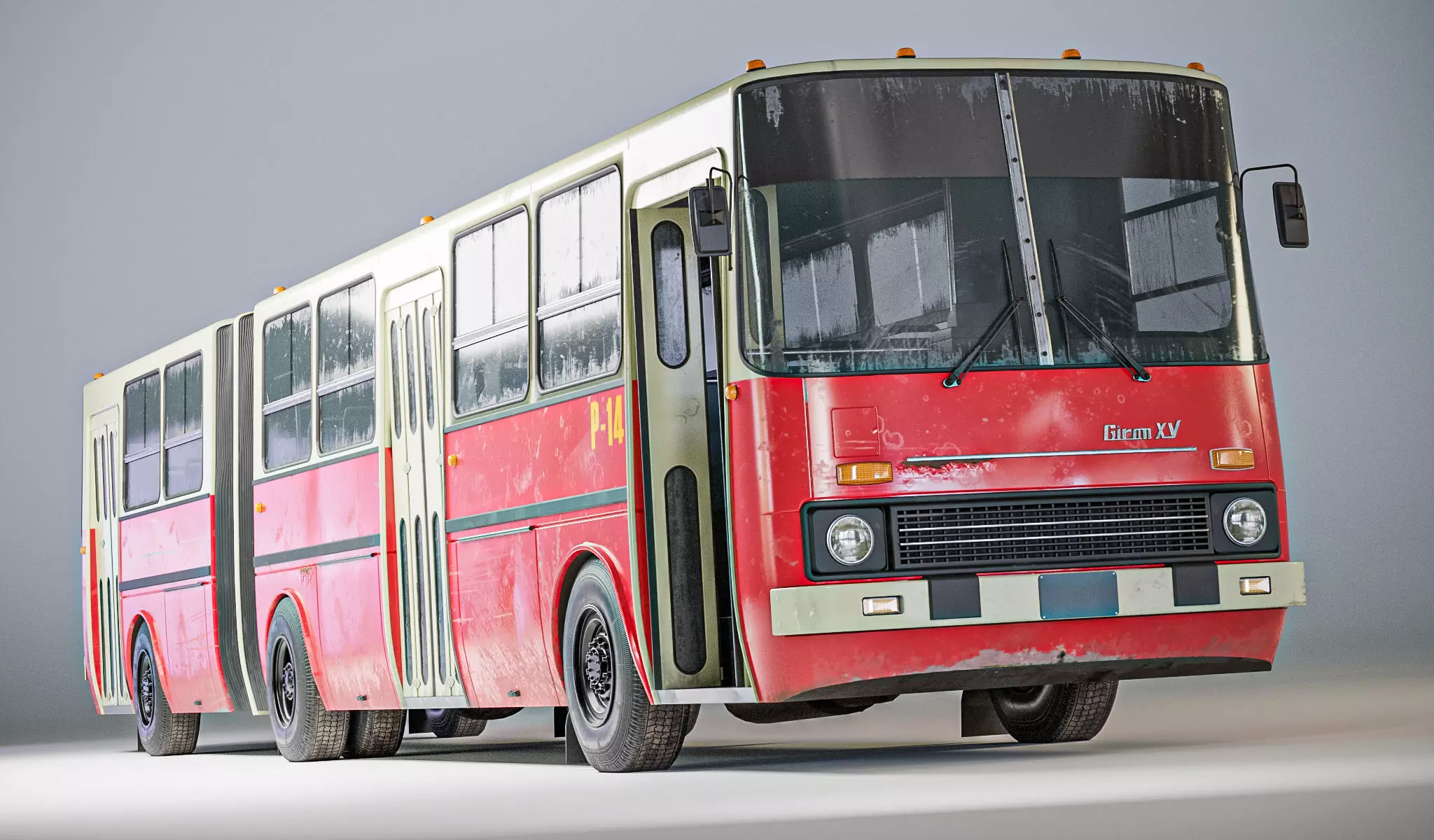 Soviet Bus Lowpoly Ikarus Low-poly 3D model
