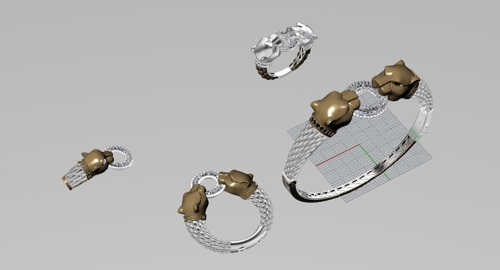 panther set panter set full 3D print model_4