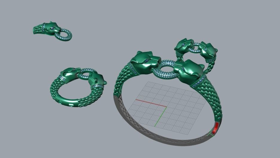 panther set panter set full 3D print model_2