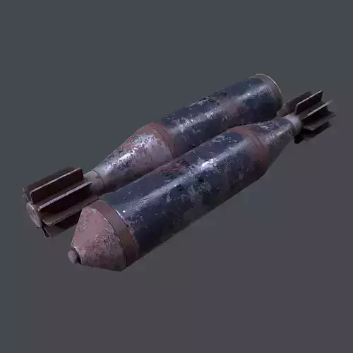 Mortar Projectile 60mm M83 3D model