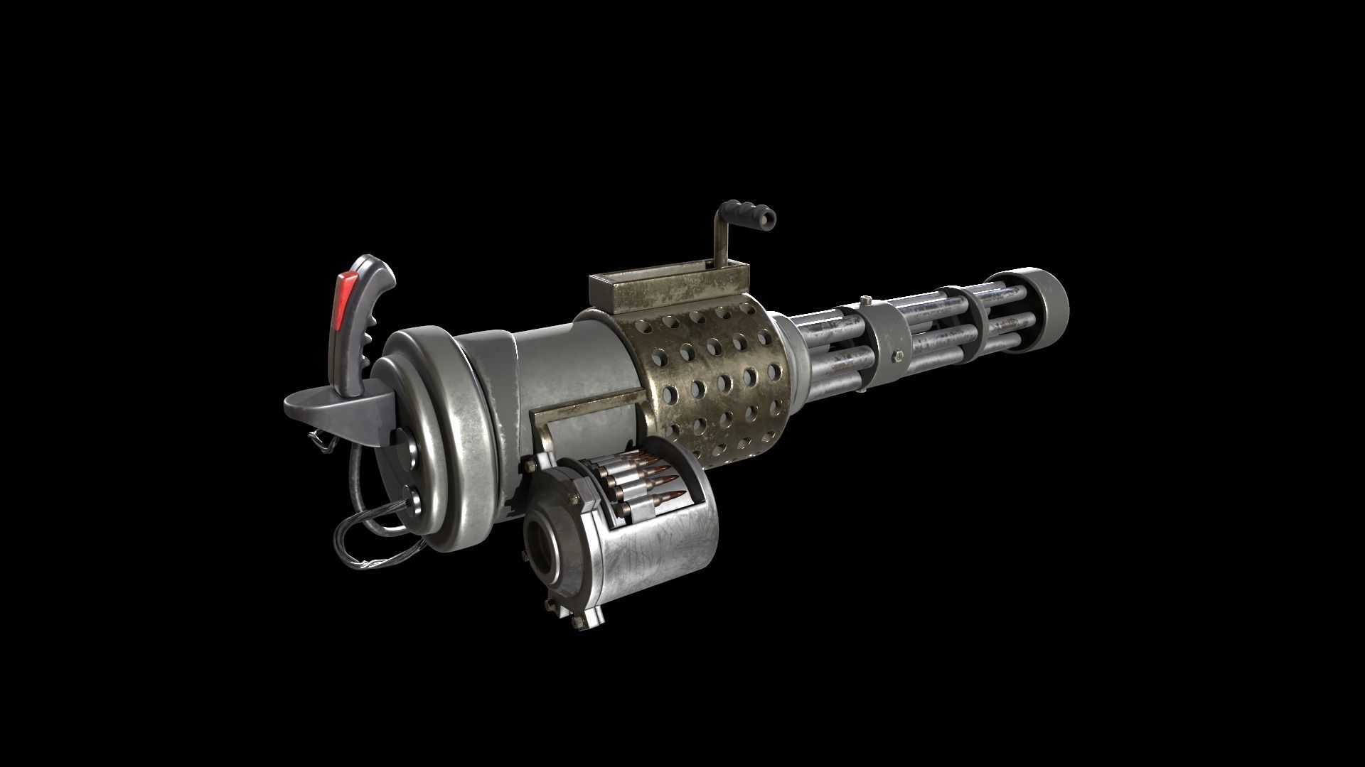 Machine gun 3D model_6