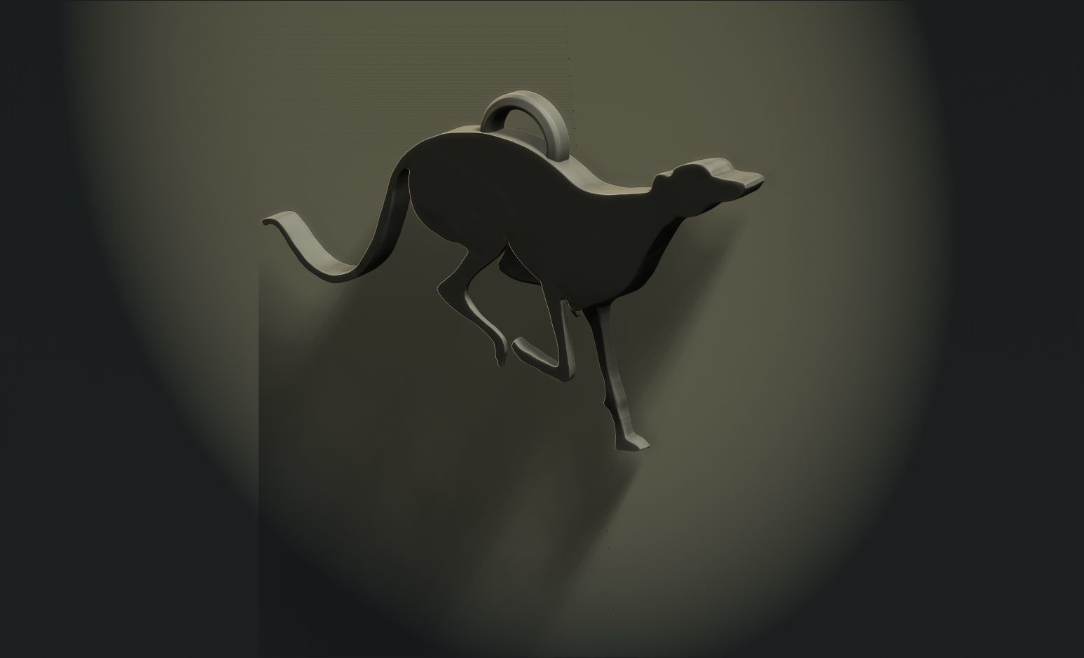 HoundDog KeyChain 3D model_1