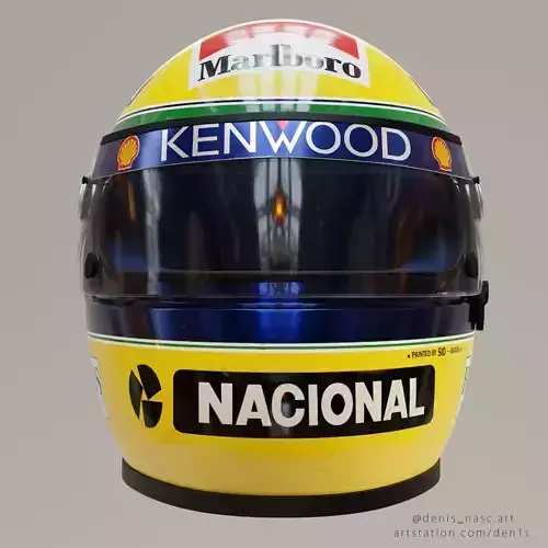 Ayrton Senna helmet 1993 3D model