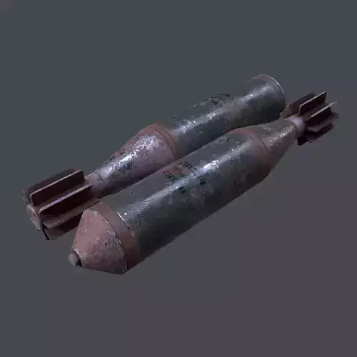 Mortar Projectile 60mm M83 3D model