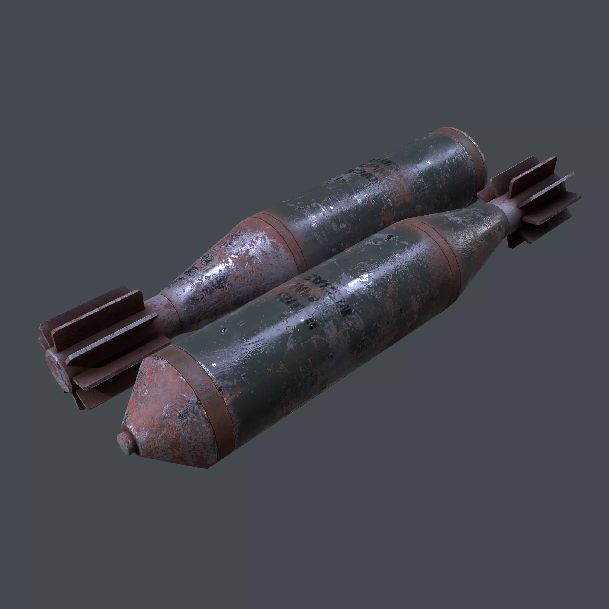 Mortar Projectile 60mm M83 3D model_0