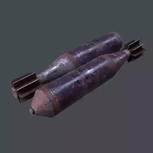 Mortar Projectile 60mm M83 3D model