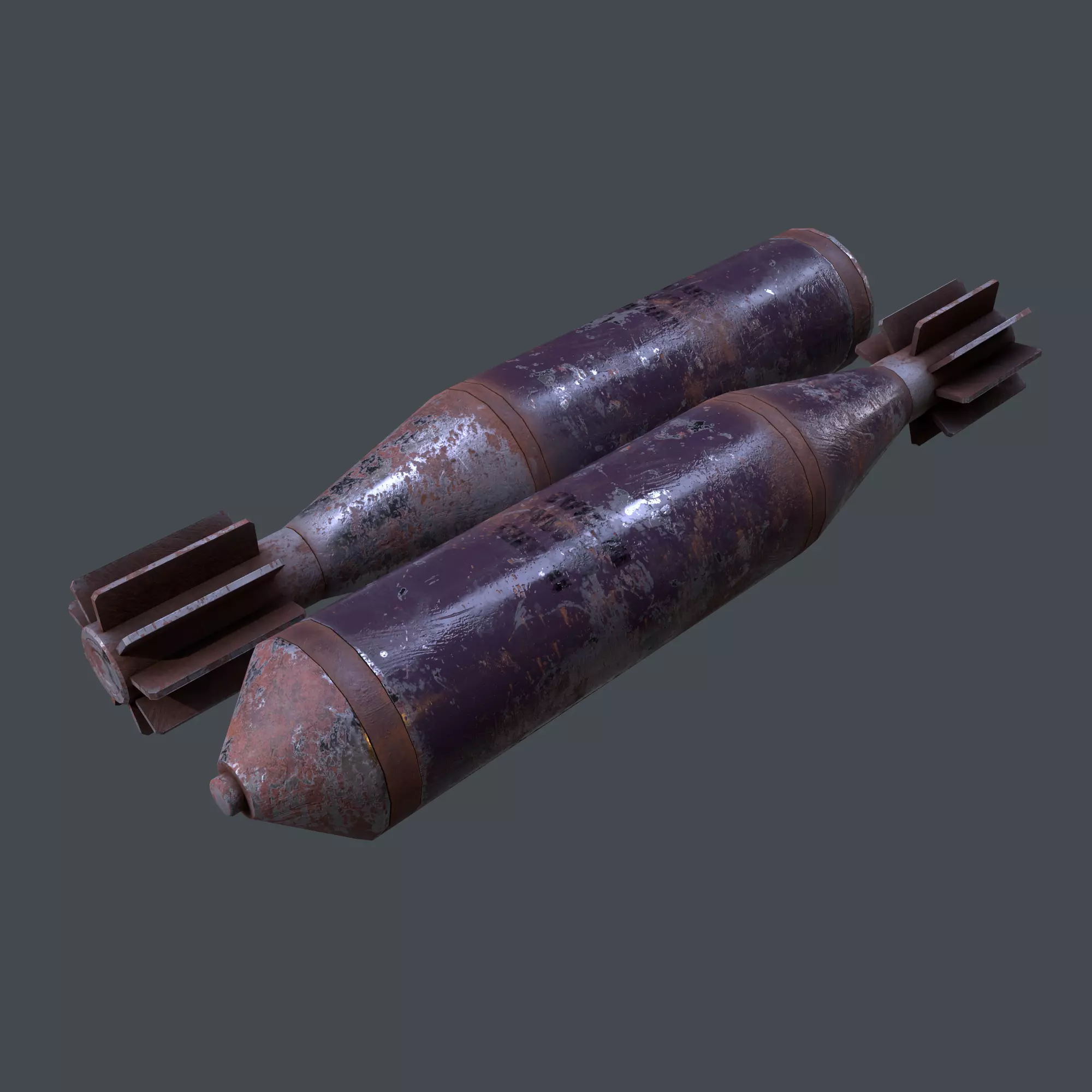 Mortar Projectile 60mm M83 3D model_0