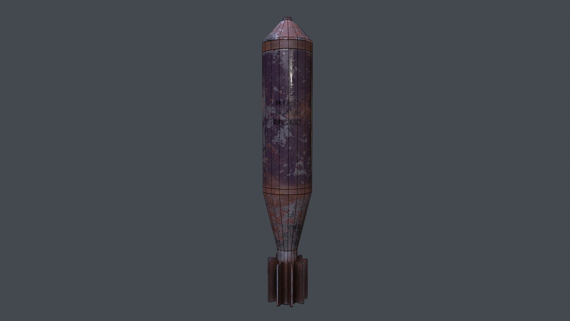Mortar Projectile 60mm M83 3D model_6
